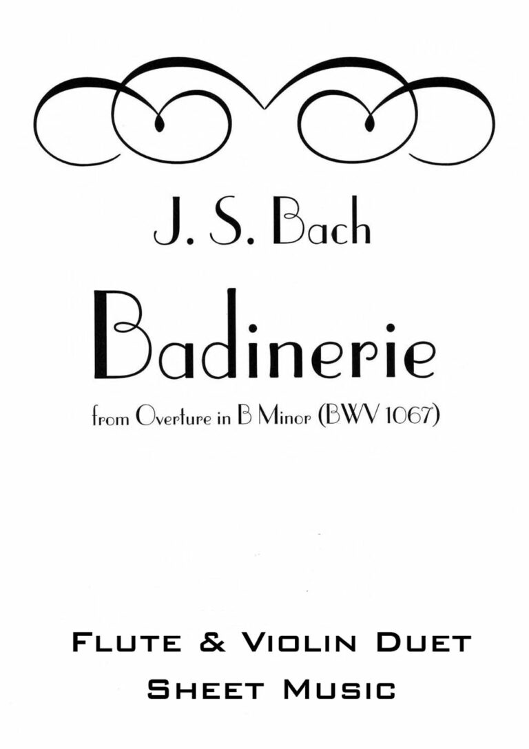 J S Bach Badinerie Flute Violin Duet Sheet Music Esheetmusics