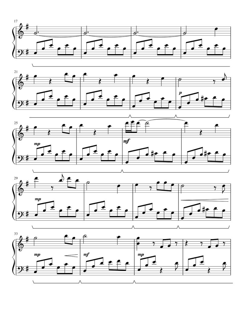 Amazing Grace in G Major Piano Sheet Music - eSheetMusics.com