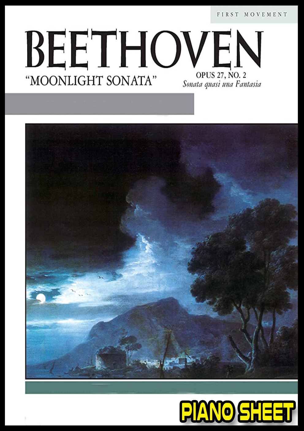 Beethoven, Moonlight Sonata 1st Movement Sheet Music Cover