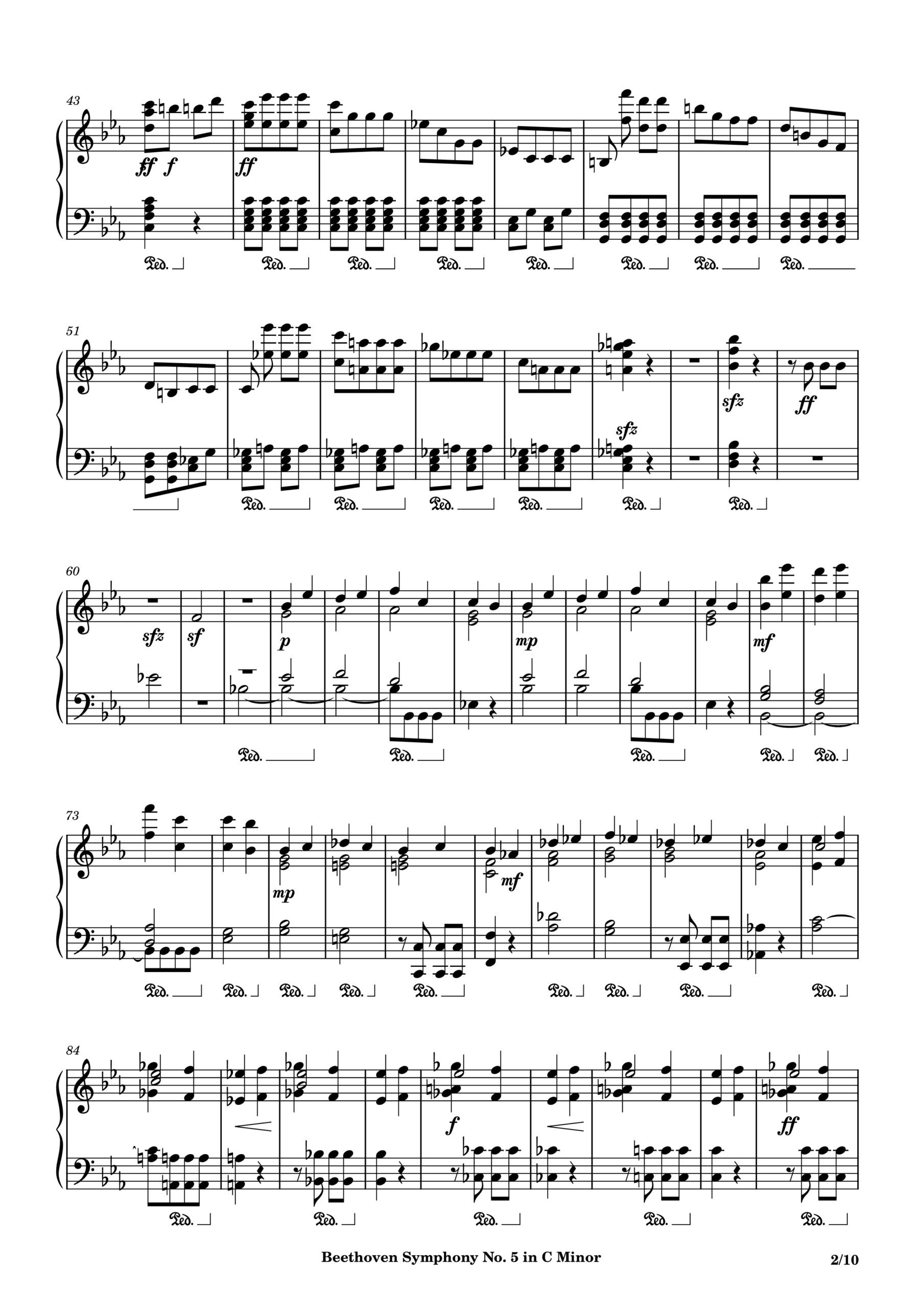 Beethoven, Symphony No.5 in C Minor First Movement Page 2